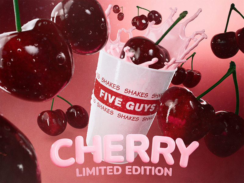 Five Guys Cherry shake